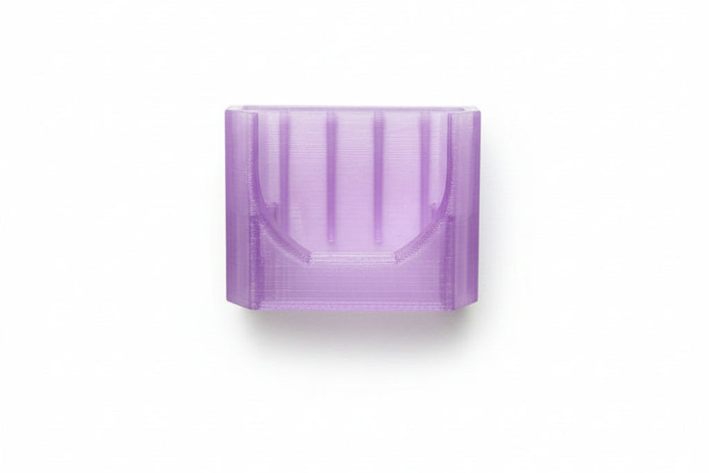 Purple needle holder for sewing machine to store needle packs