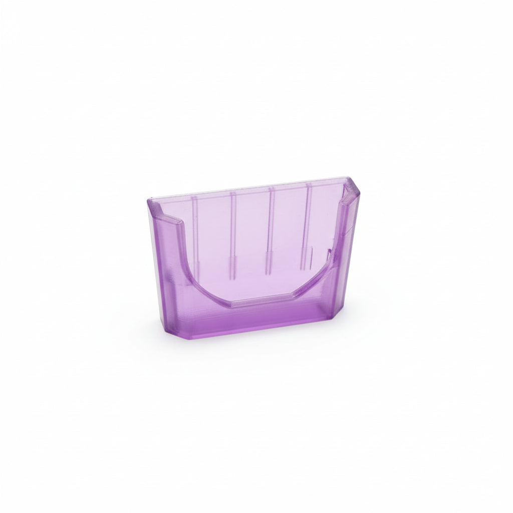 Purple needle holder for sewing machine to store needle packs