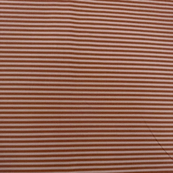 FIGO Fabrics Nest Stripe 100% cotton quilting fabric available in Aqua, Buttercream, and Cinnamon, featuring delicate white stripes.