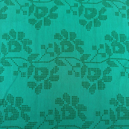 Journey by Anna Maria Textiles 100% cotton yarn-dyed fabric in Jam, Saffron, and Verdant colors with textured woven floral patterns.