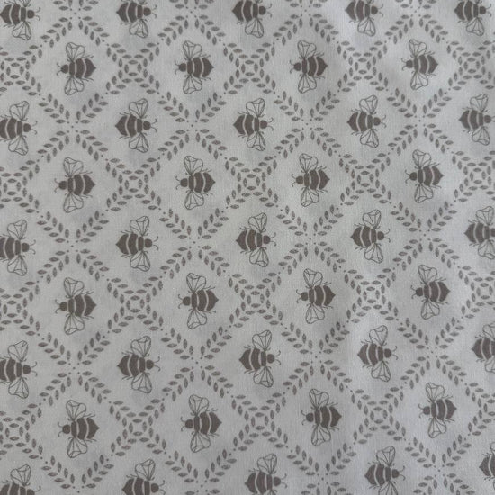 Moda Sundrenched bee print cotton fabric in indigo cloud and sky colors