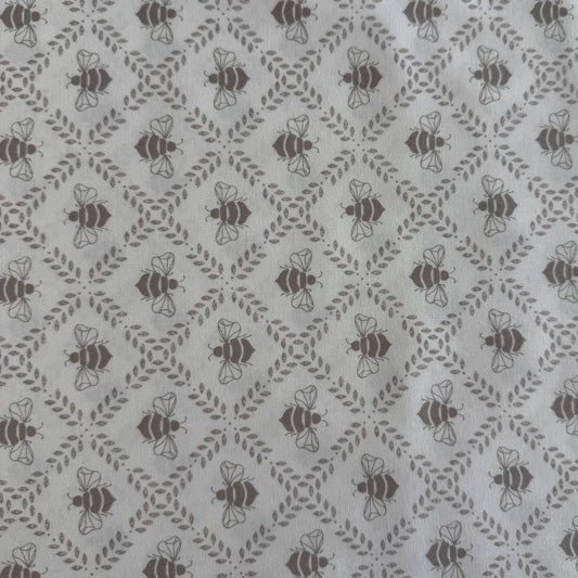 Moda Sundrenched bee print cotton fabric in indigo cloud and sky colors