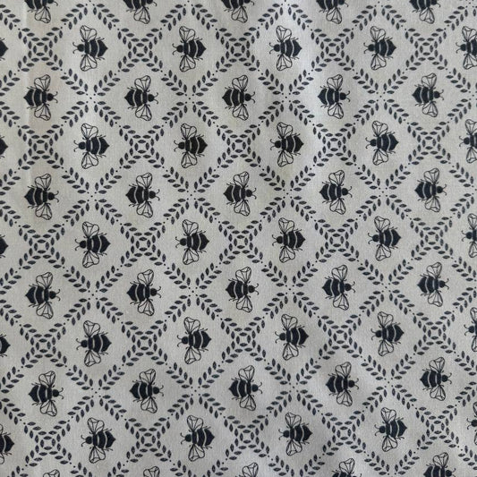 Moda Sundrenched bee print cotton fabric in indigo cloud and sky colors