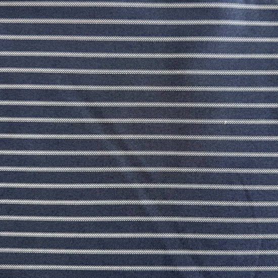 Moda Sun Drenched striped cotton fabric in Indigo and Cloud Indigo colors