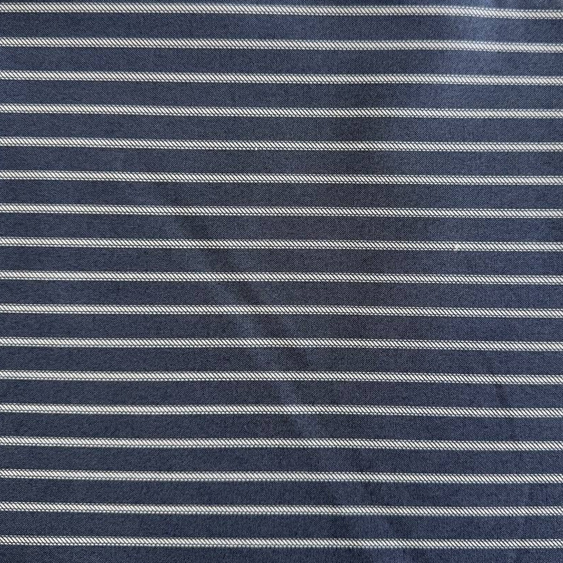 Moda Sun Drenched striped cotton fabric in Indigo and Cloud Indigo colors