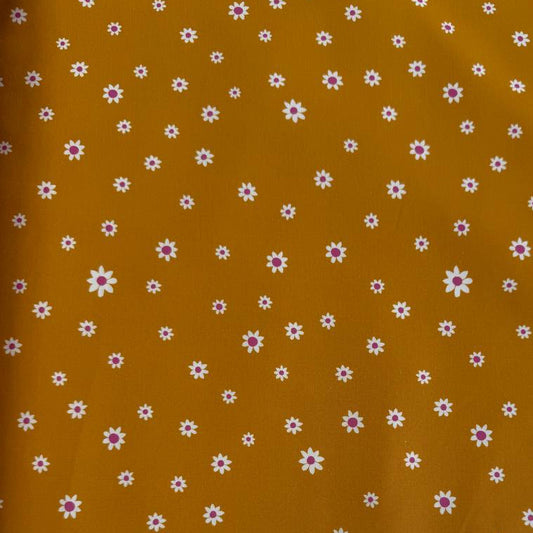 Maeve floral cotton fabric golden daisy print