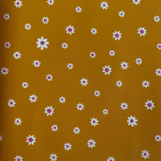 Maeve floral cotton fabric golden daisy print