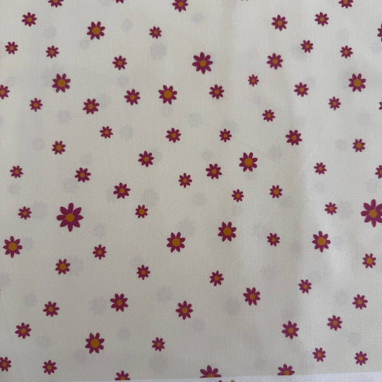 Maeve floral cotton fabric pearl daisy print