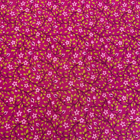 Pink floral vine quilting cotton fabric by Moda Parlor collection