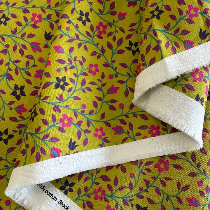  Green floral vine quilting cotton fabric by Moda Parlor collection