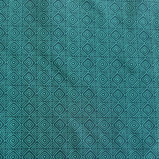 Moda Parlor fabric peacock teal geometric diamond pattern cotton