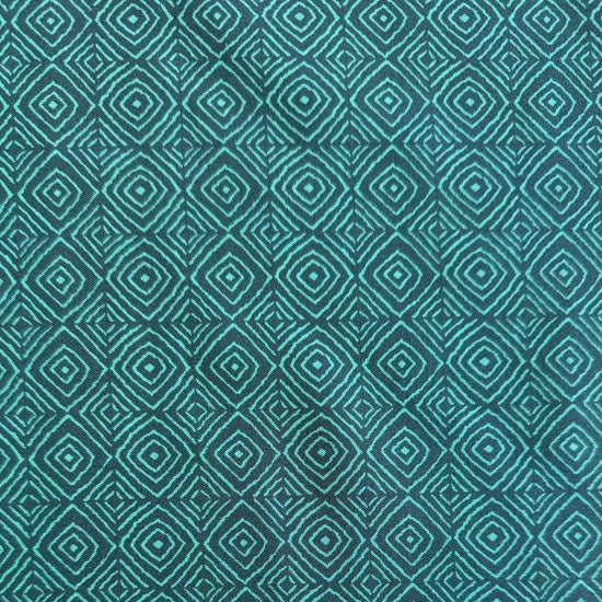 Moda Parlor fabric peacock teal geometric diamond pattern cotton