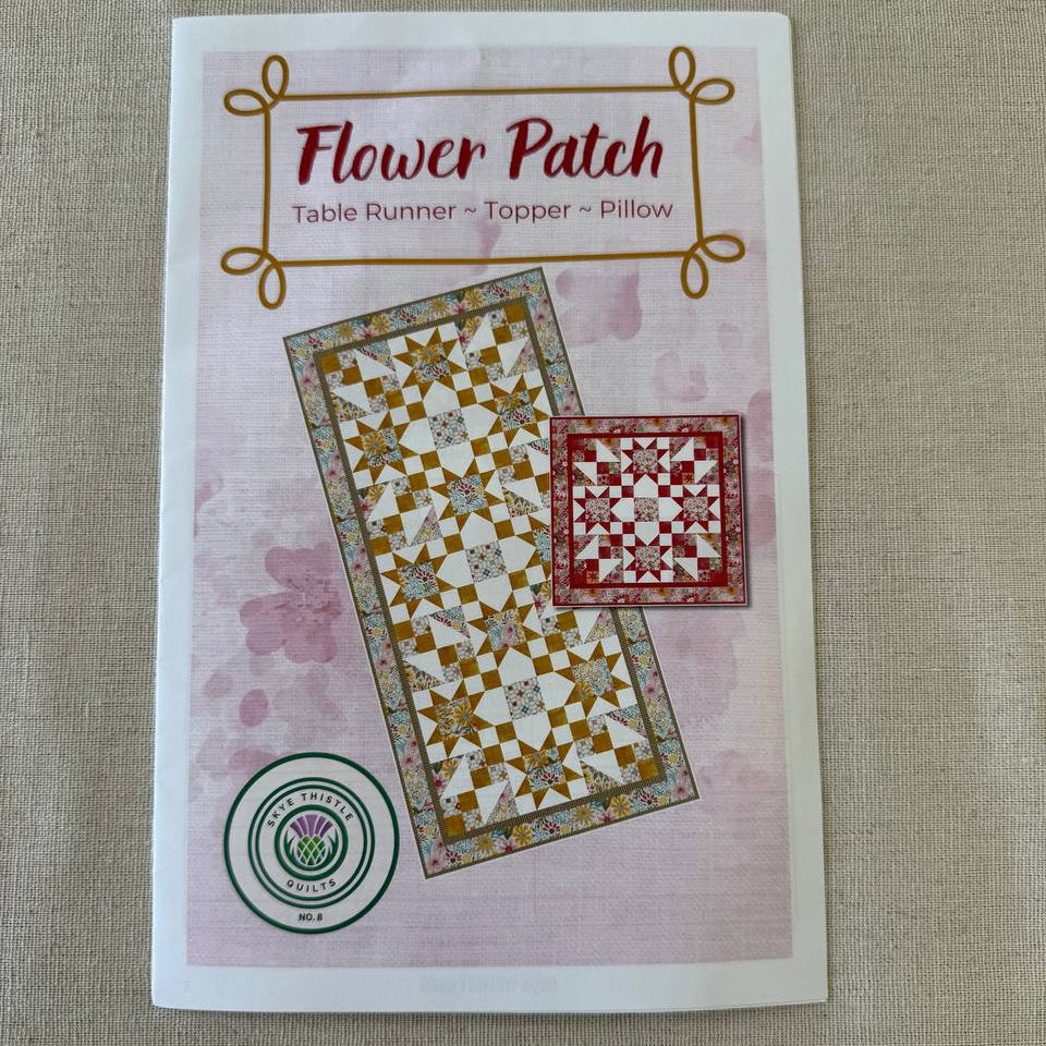 Flower Patch quilt pattern table runner and pillow design