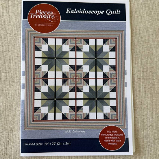 Kaleidoscope quilt pattern geometric star design multi colourway Pieces to Treasure