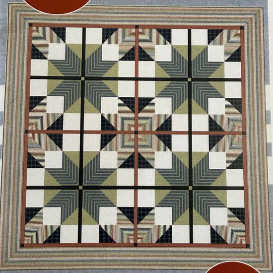 Kaleidoscope quilt pattern geometric star design multi colourway Pieces to Treasure