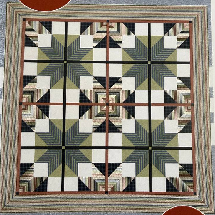 Kaleidoscope quilt pattern geometric star design multi colourway Pieces to Treasure