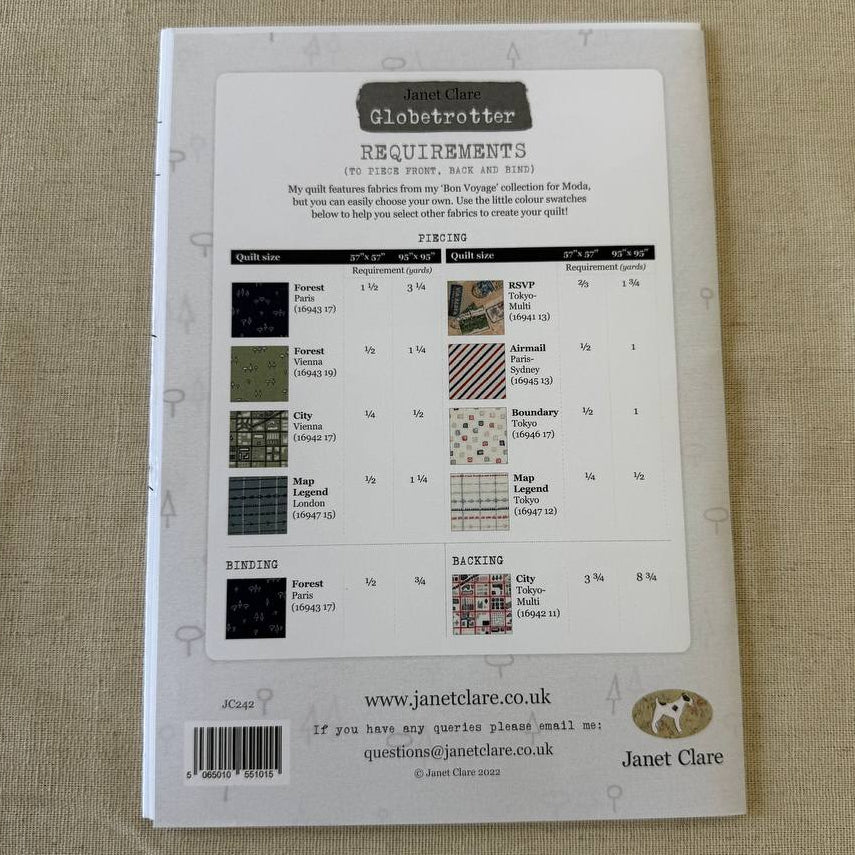 modern patchwork quilt pattern geometric design Janet Clare Globetrotter quilt