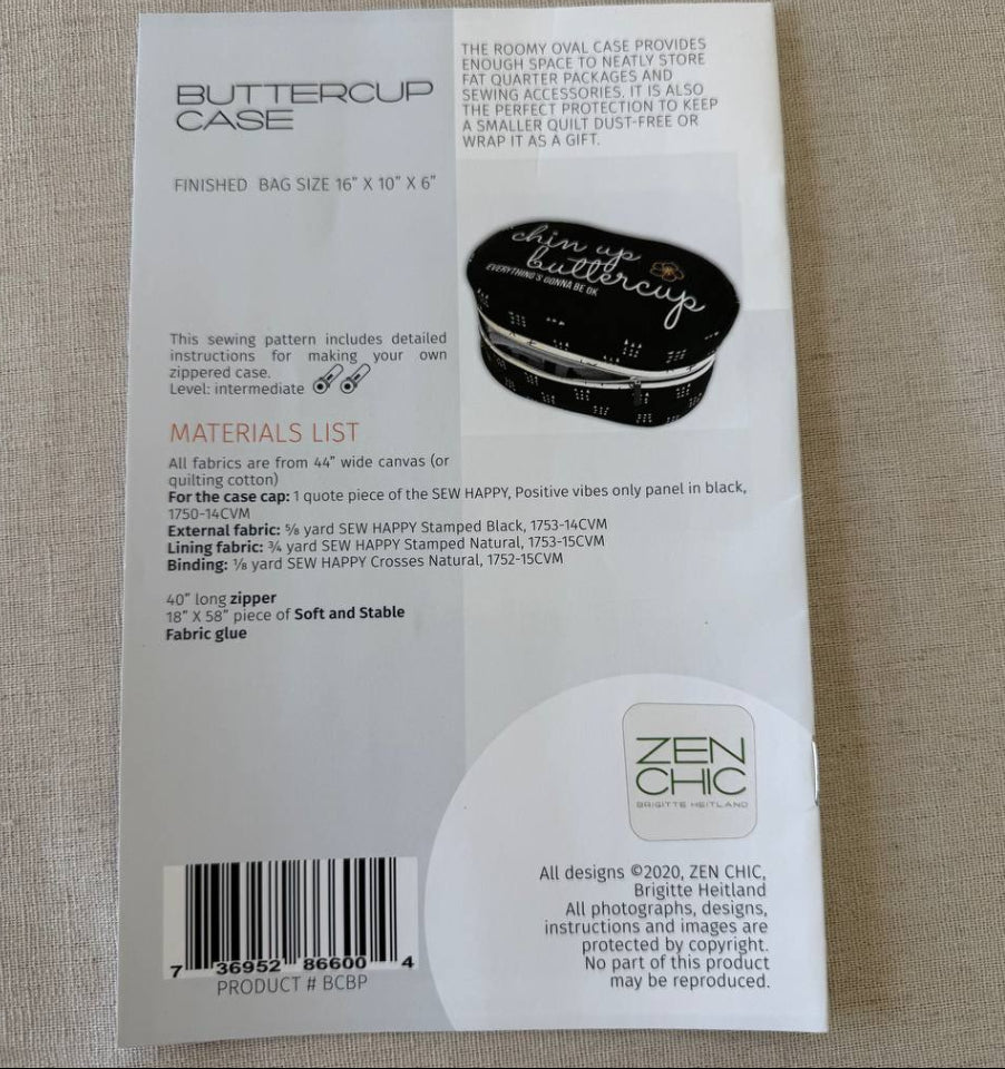 oval zippered sewing case pattern Buttercup case Zen Chic storage bag