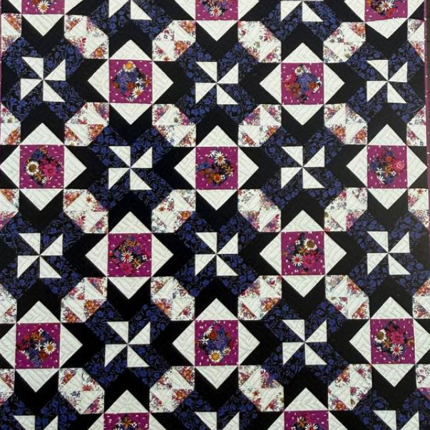 traditional patchwork quilt pattern geometric blocks Mealie quilt Road 17N Designs