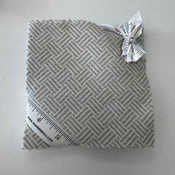 Moda Fabrics 5 inch flannel squares in grey and brown herringbone print
