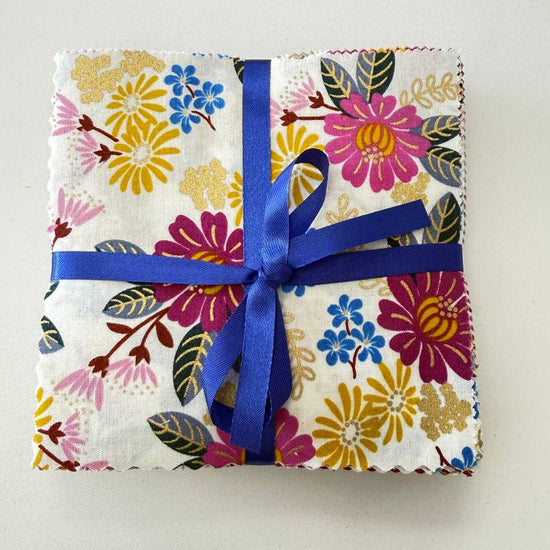 Reign charm pack 5 inch floral quilting cotton precut fabric bundle