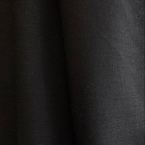 Black linen fabric solid 58 inch width