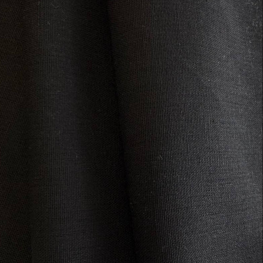 Black linen fabric solid 58 inch width