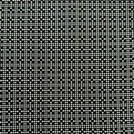 BasicGrey Posh Onyx Noir black and ivory geometric cotton fabric