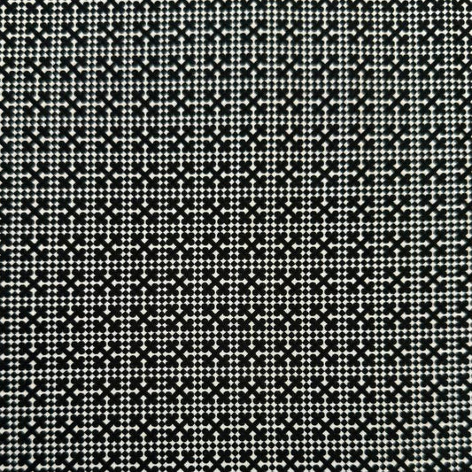 BasicGrey Posh Onyx Noir black and ivory geometric cotton fabric