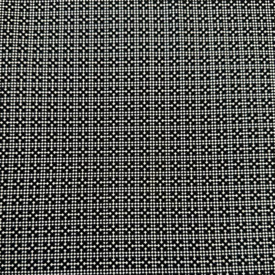 BasicGrey Posh Onyx Noir black and ivory geometric cotton fabric