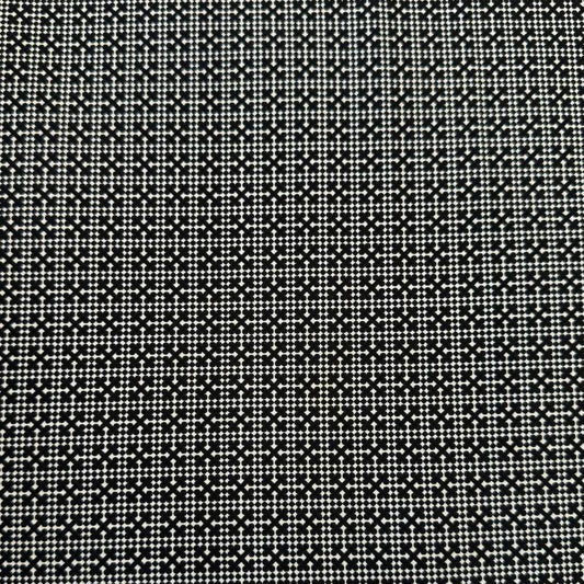 BasicGrey Posh Onyx Noir black and ivory geometric cotton fabric
