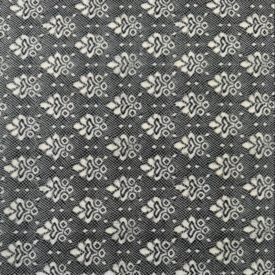 BasicGrey Posh Onyx Noir black and ivory geometric cotton fabric