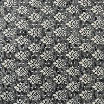 BasicGrey Posh Onyx Noir black and ivory geometric cotton fabric