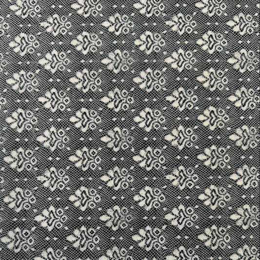BasicGrey Posh Onyx Noir black and ivory geometric cotton fabric