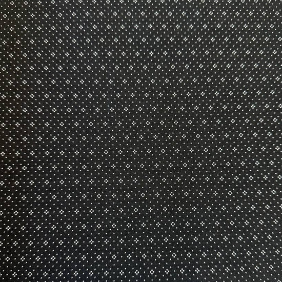 Charcoal cotton fabric with small white floral ditsy print Moda Eyelet Fig Tree