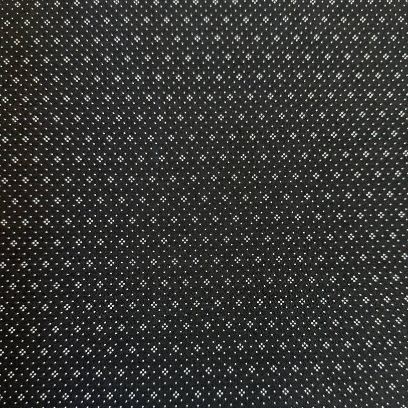 Charcoal cotton fabric with small white floral ditsy print Moda Eyelet Fig Tree