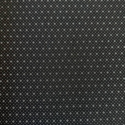 Charcoal cotton fabric with small white floral ditsy print Moda Eyelet Fig Tree