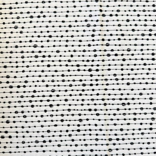 Black and white beaded stripe quilting cotton Patrick Lose