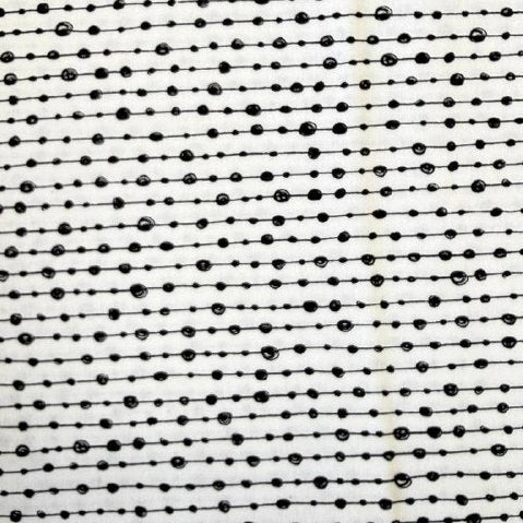 Black and white beaded stripe quilting cotton Patrick Lose