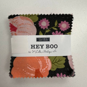 Hey Boo mini charm pack fabric by Moda Fabrics – 2.5 inch cotton quilting squares by Lella Boutique