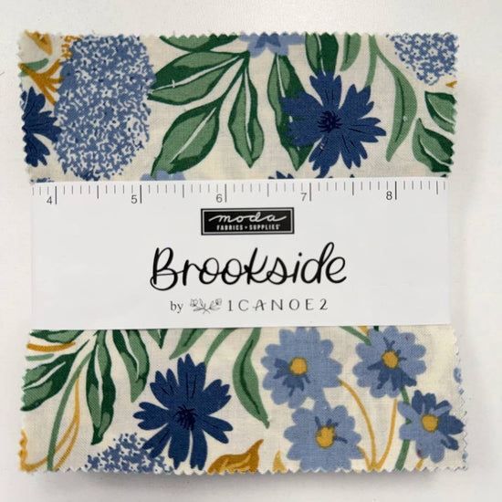 Brookside charm pack fabric by Moda Fabrics – 5 inch cotton quilting squares by 1Canoe2