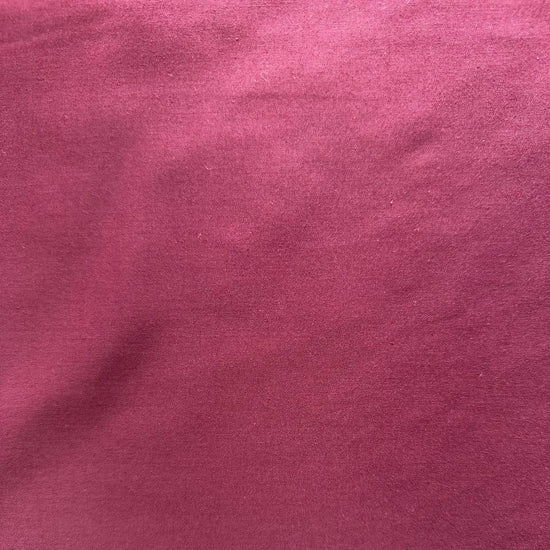 Wine solid broadcloth fabric, polyester cotton blend, smooth matte finish 