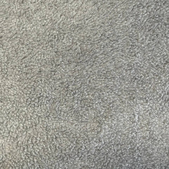 Light grey melange polar fleece fabric with soft brushed texture 