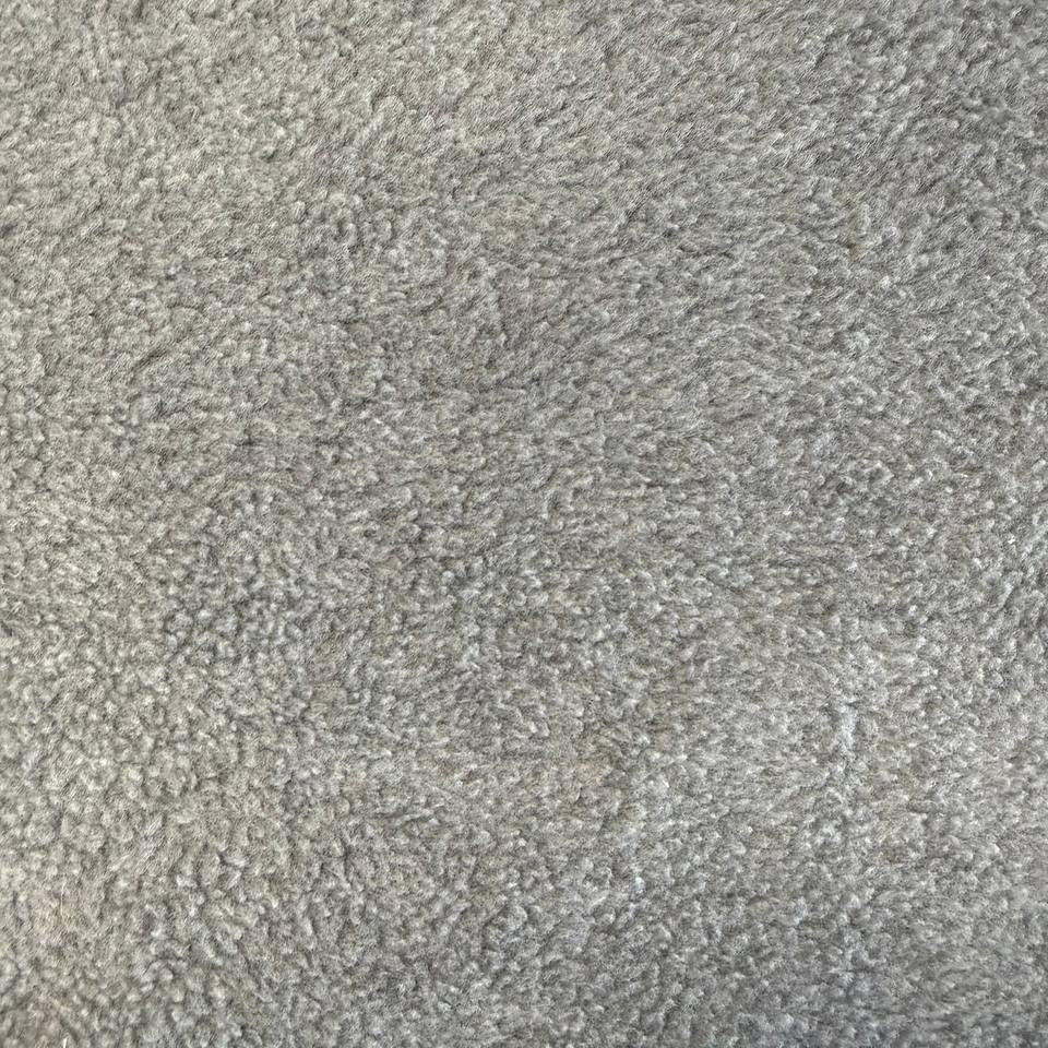 Light grey melange polar fleece fabric with soft brushed texture 