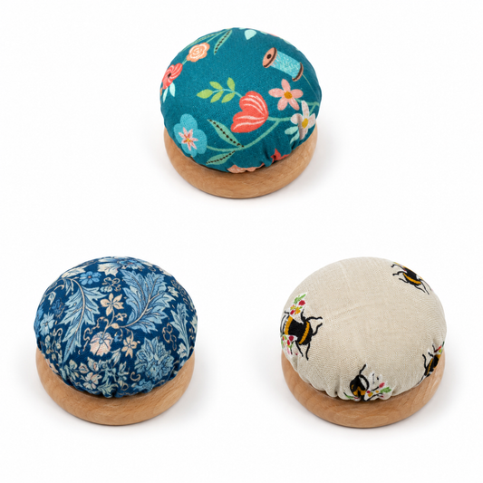Wooden Base Pincushion – Handmade Sewing Accessory