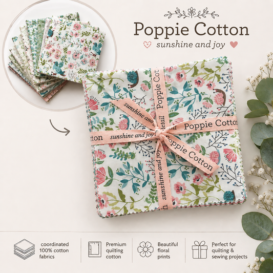 Poppie Cotton – Le Petit Escargot 5" Charm Pack