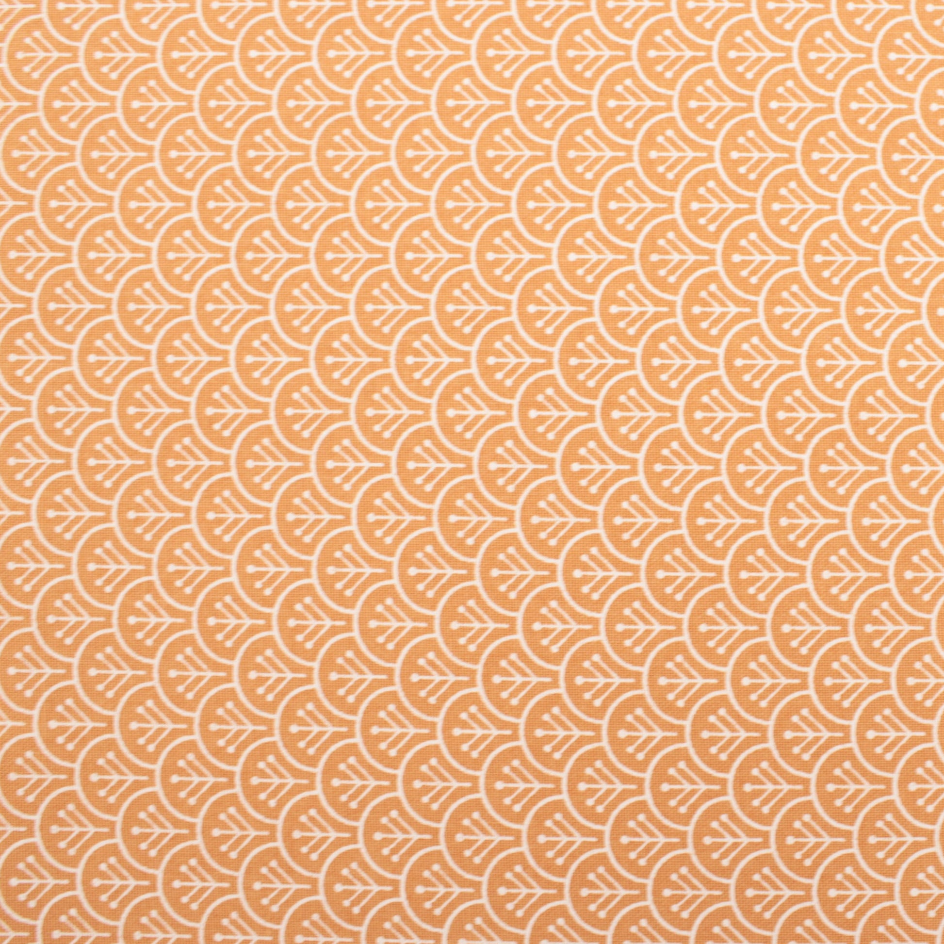 Agatha Road orange cotton fabric by Moda
