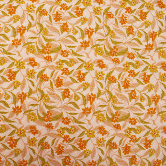 Woodland Wonder cotton fabric blush floral by Gingiber for Moda 