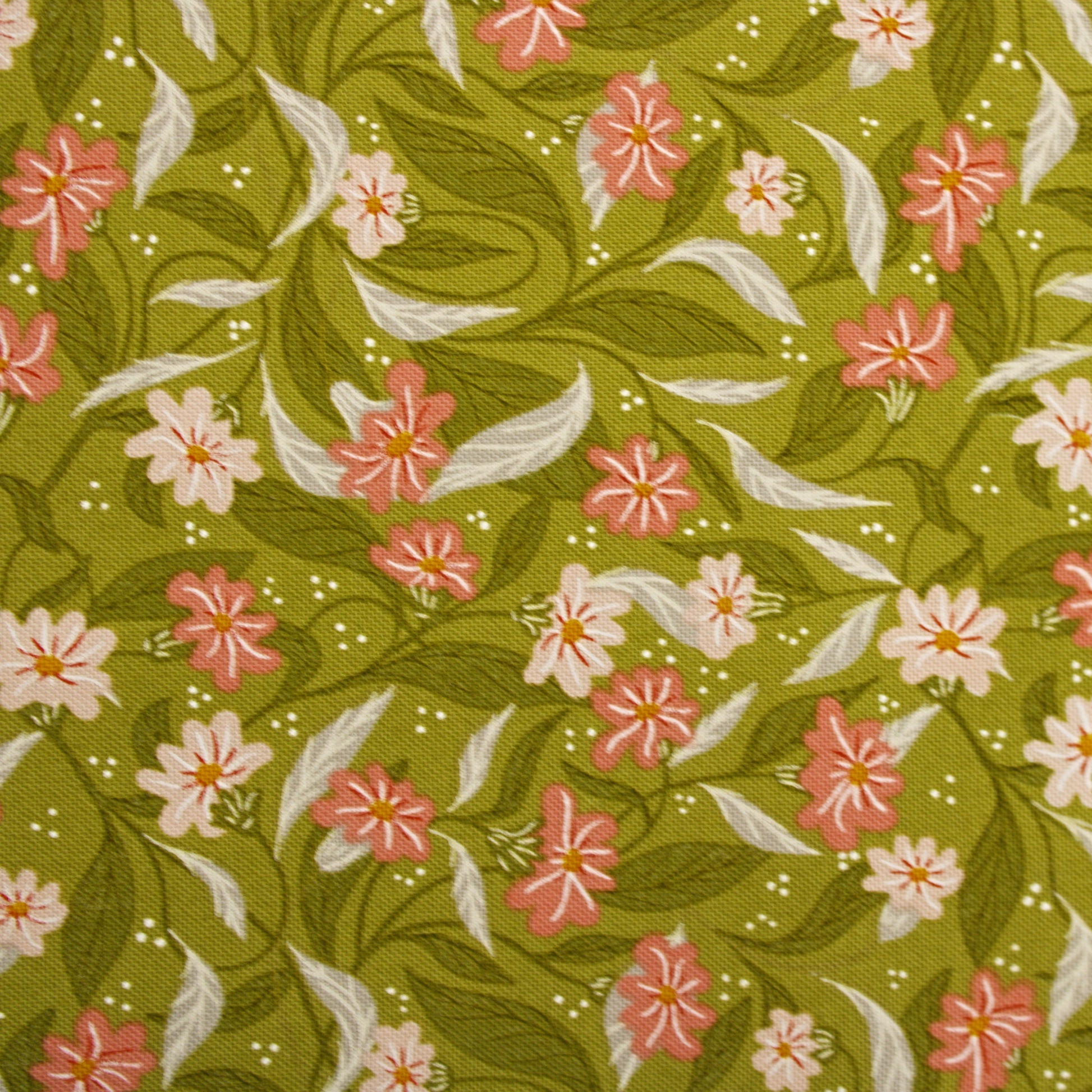 Woodland Wonder cotton fabric fern green floral by Gingiber for Moda 