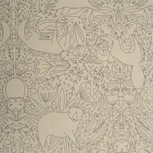 Woodland Wonder cotton fabric cloud vine tone on tone by Gingiber for Moda 